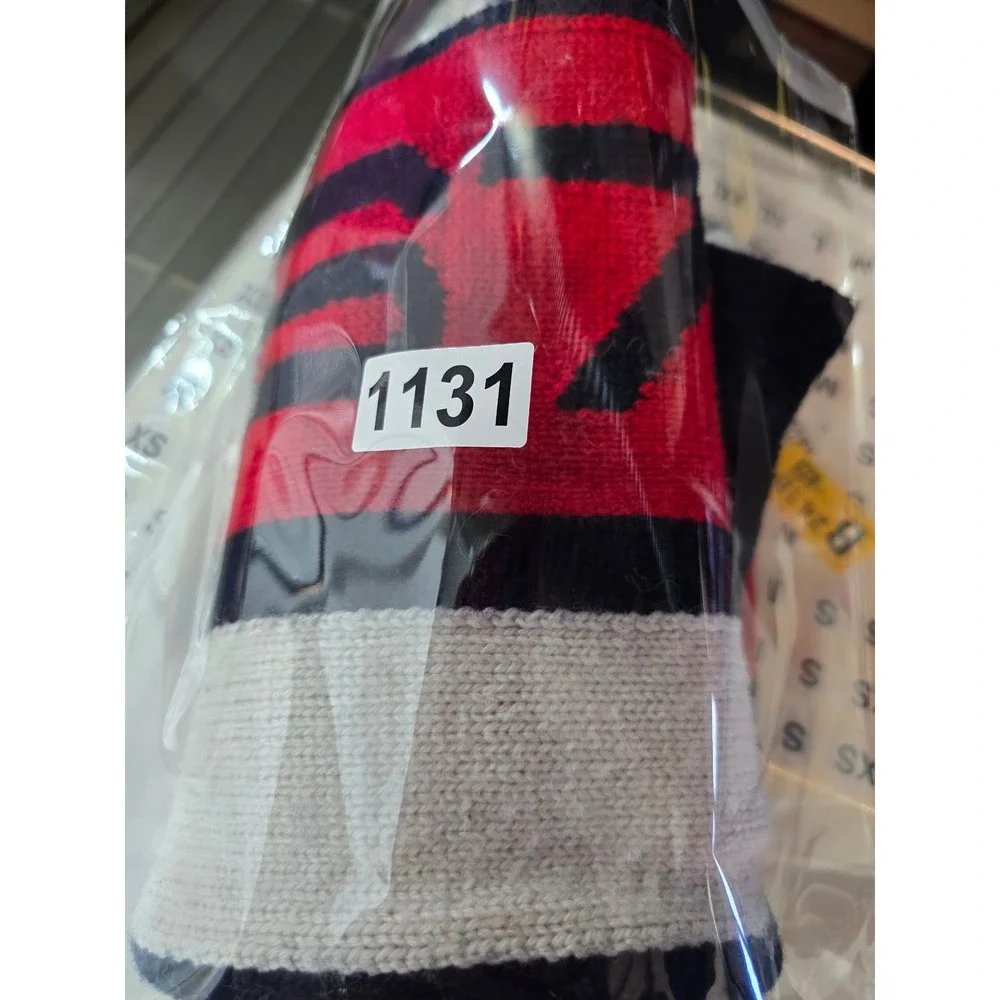Polo Ralph Lauren Ski 67 Knit Scarf Red White Navy Blue Colorblock‎ Swiss Cross